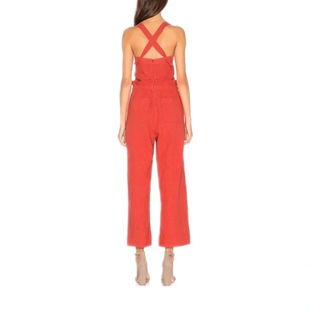 NWT SAYLOR Roxy Jumpsuit Rust Red - Picture 3 of 3